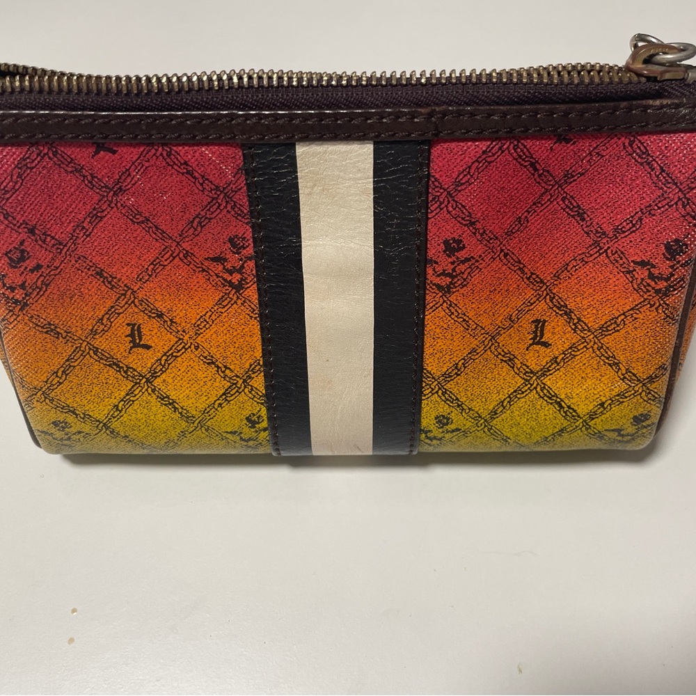 L.A.M.B. Rasta Ombre zipper makeup cosmetics clutch bag - Picture 2 of 8